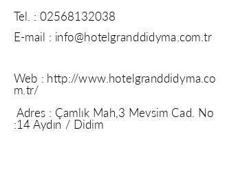 Otel Grand Didyma iletiim bilgileri